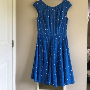 Boden Polka Dot Fit and Flare Dress